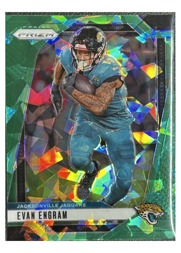 2024 Panini Prizm Base Set Evan Engram Green Ice #132 card