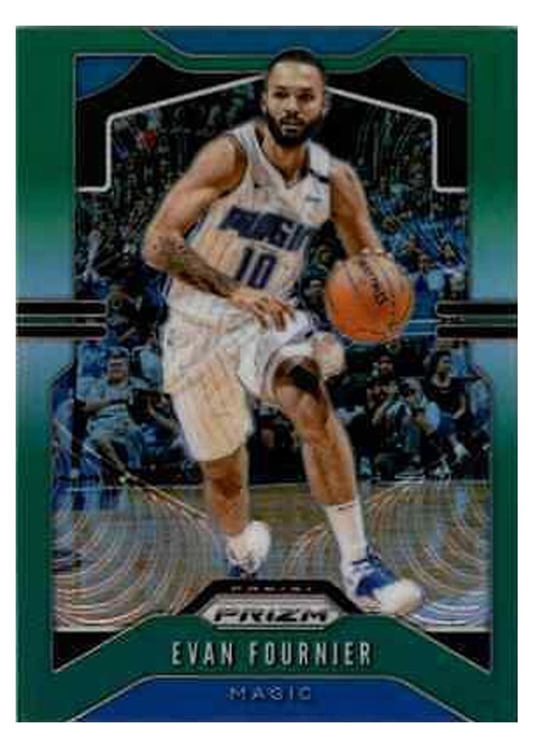 2019-20 Panini Prizm Base Set Evan Fournier Green Prizm #192 card