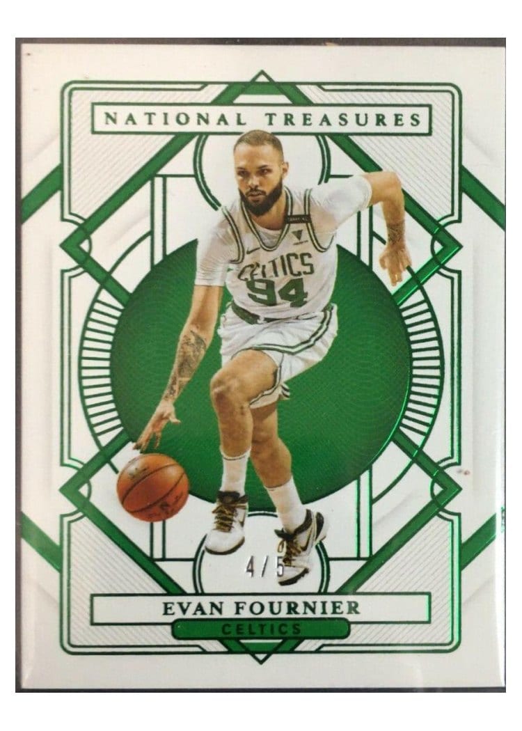 2020-21 Panini National Treasures Base Set Evan Fournier #44 card