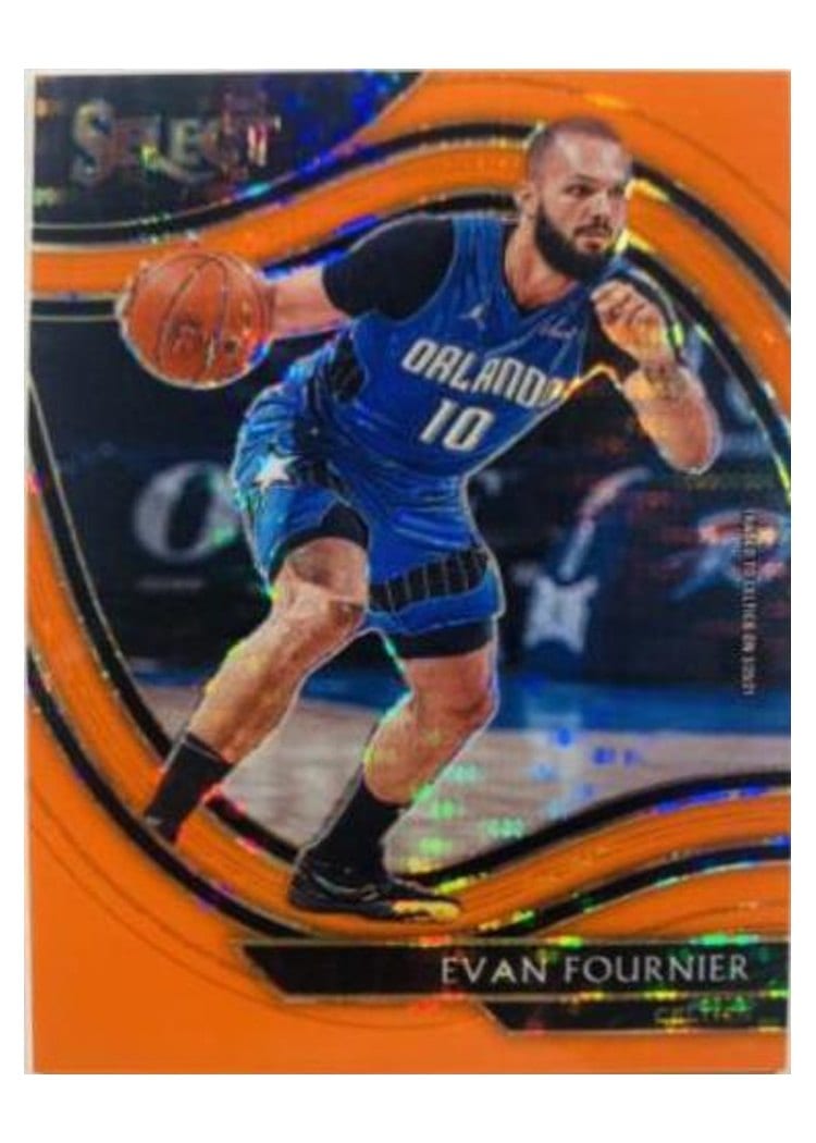 2020-21 Panini Select Base Set Evan Fournier Neon Orange Pulsar #250 card