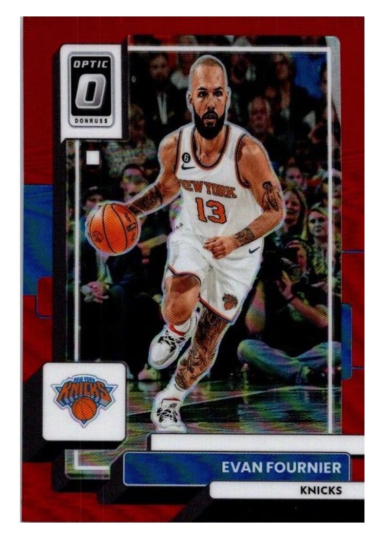 2022-23 Donruss Optic Base Set Evan Fournier Red #33 card