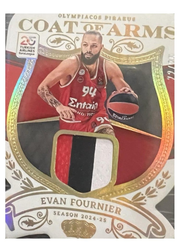 2024 Panini Crown Royale Euroleague Coat of Arms Evan Fournier #19 card