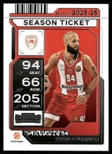 2025-26 Panini Contenders EuroLeague Base Season Ticket Evan Fournier #28