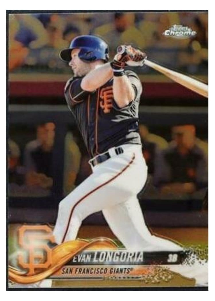 2018 Topps Chrome Base Set Evan Longoria #95 card