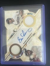 2025 Topps Diamond Icons Single Player Dual Team Autographed Relics Evan Longoria #DTA-EL card