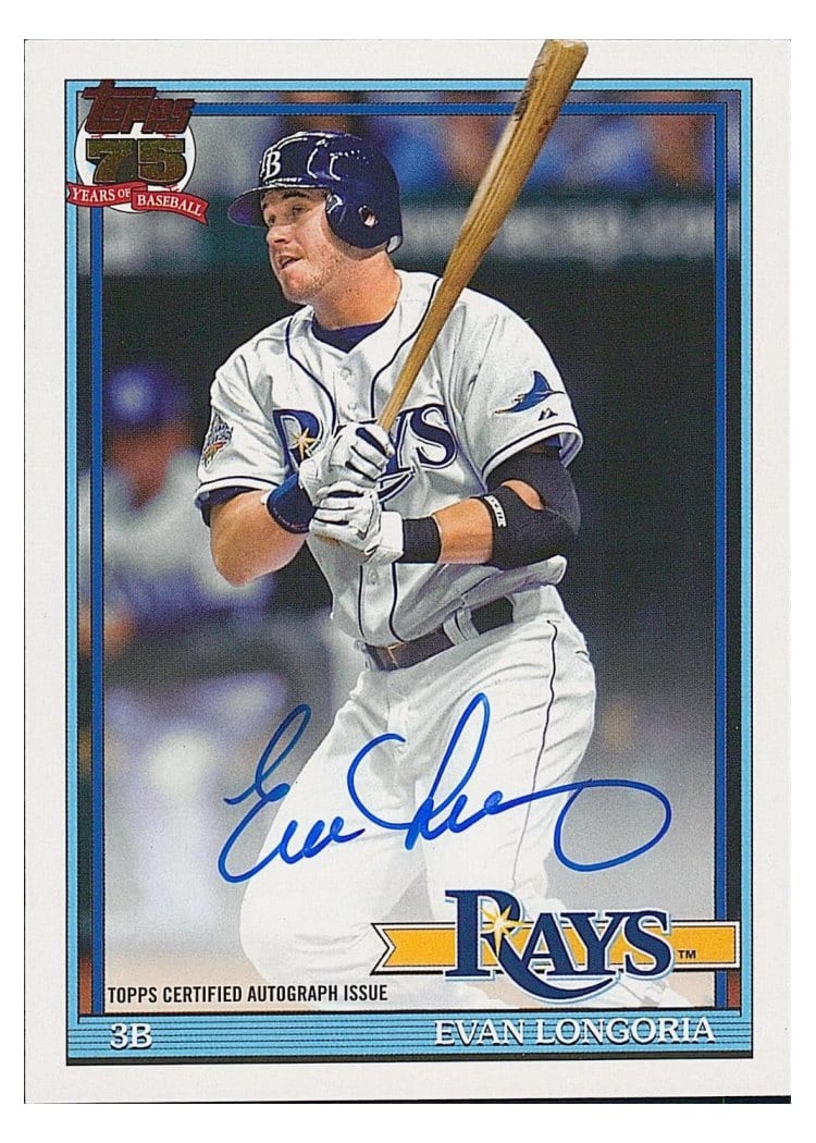 2026 Topps 1991 Topps Autographs Evan Longoria #91A-EL card