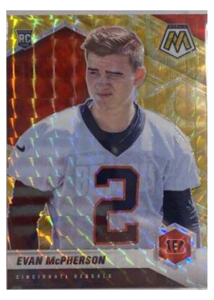 2021 Panini Mosaic Base Set Evan McPherson Reactive Yellow Mosaic #361 card