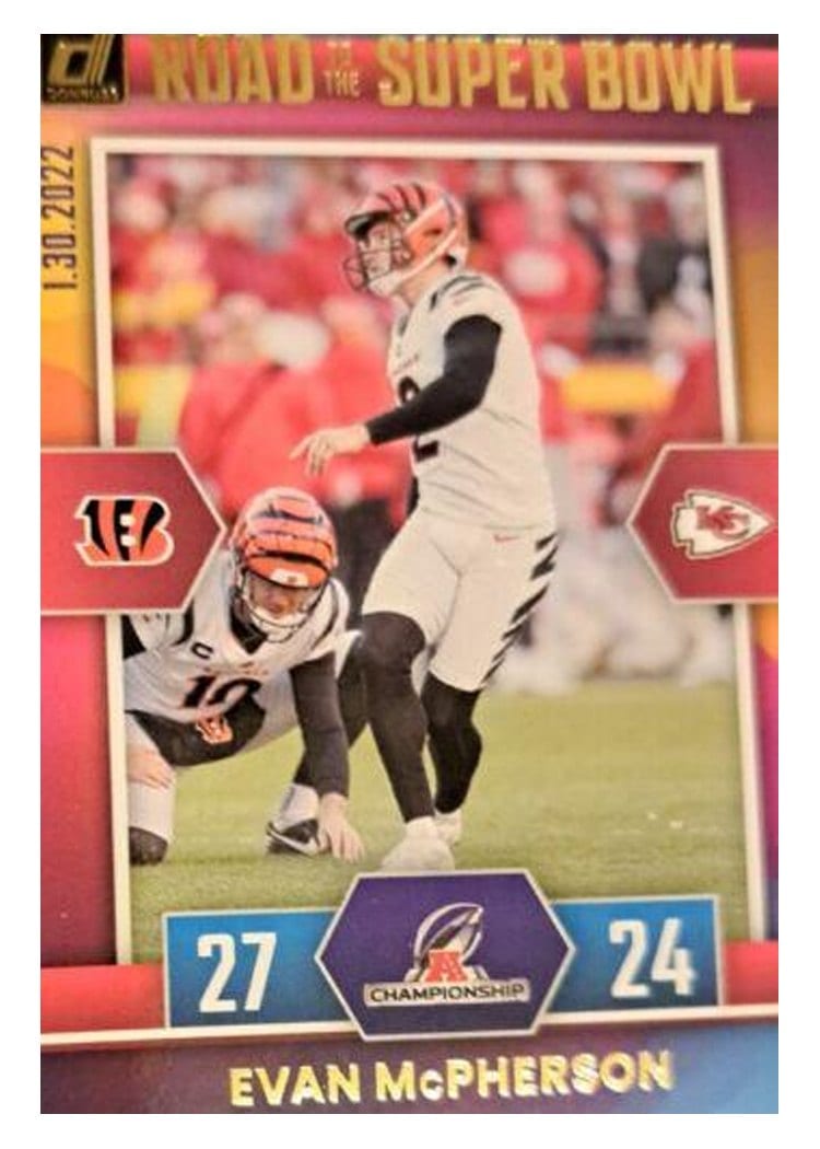 2022 Donruss Road to the Super Bowl Conference Championship Evan McPherson #CC-EM card