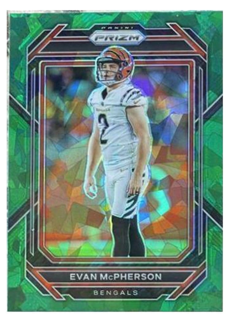 2022 Panini Prizm Base Set Evan McPherson Green Ice #63 card