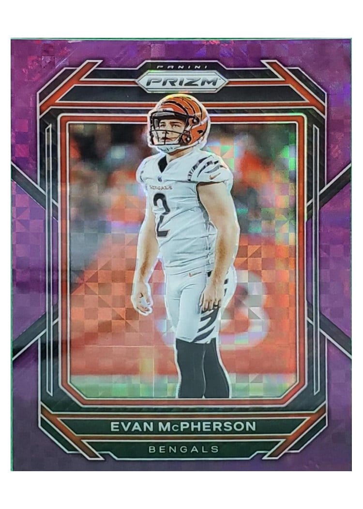 2022 Panini Prizm Base Set Evan McPherson Purple Power #63 card