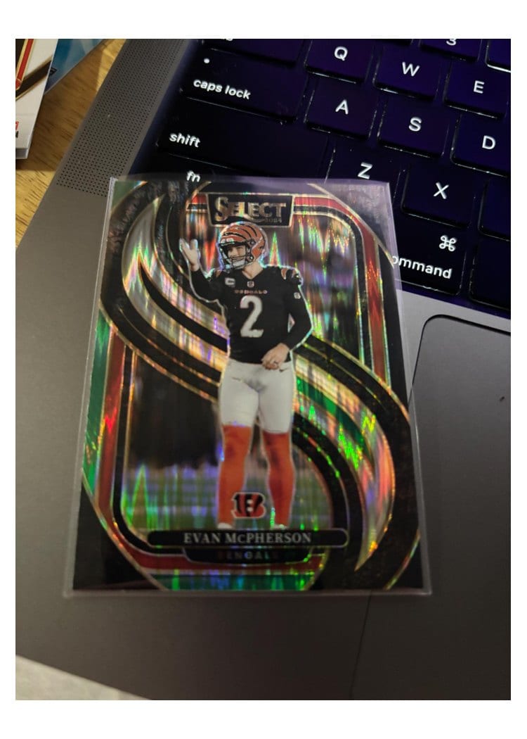 2024 Panini Select Base Set Evan McPherson Black Green Prizm Shock #156 card