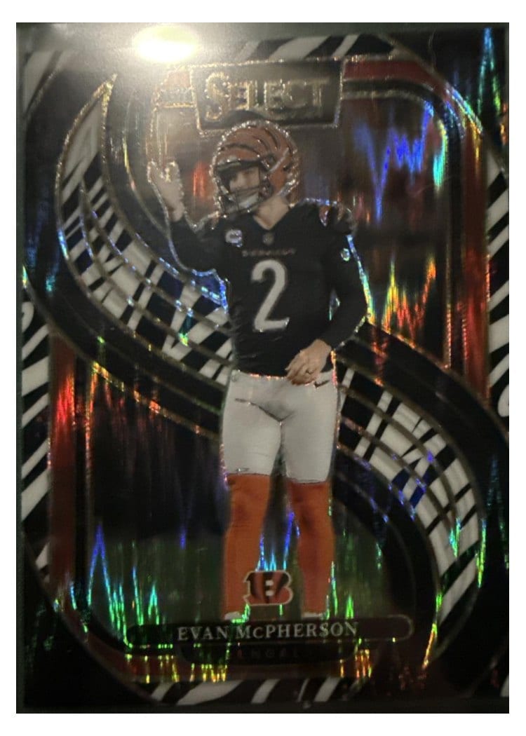 2024 Panini Select Base Set Evan McPherson Zebra Prizm #156 card