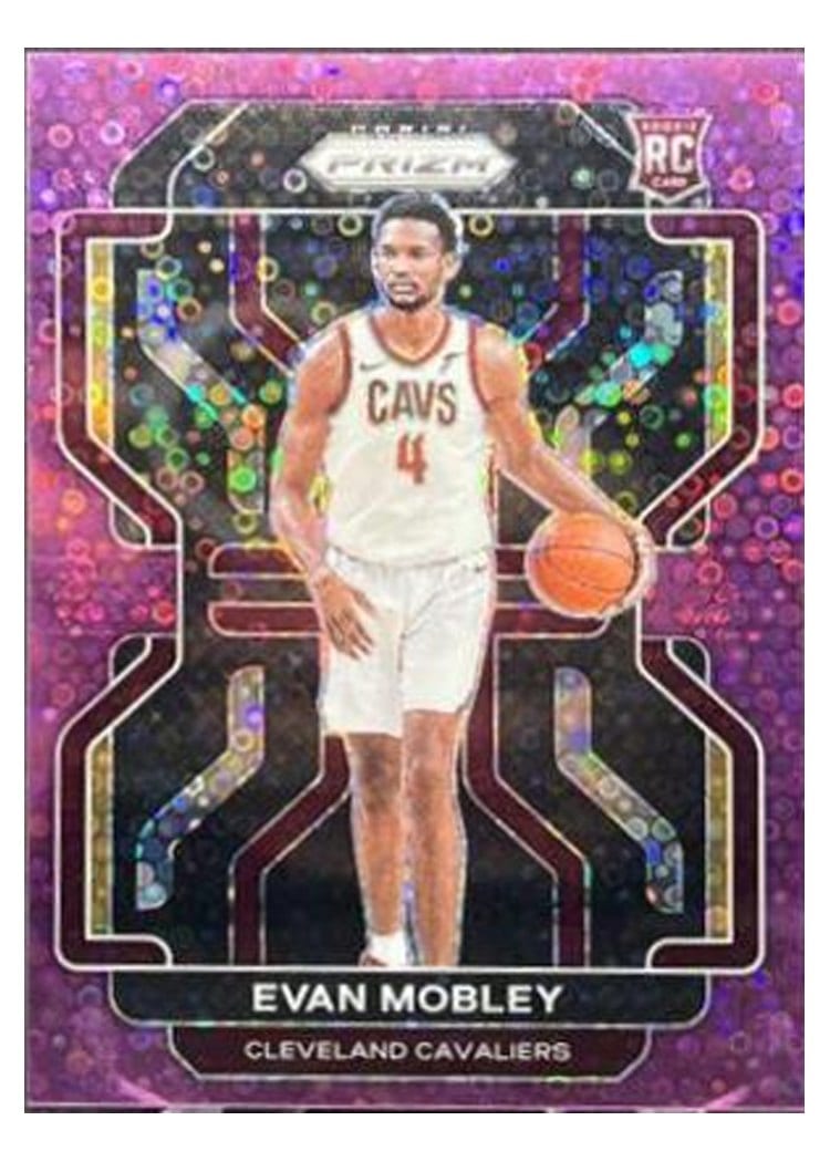 2021-22 Panini Prizm Base Set Evan Mobley Fast Break Purple Prizm #325 card