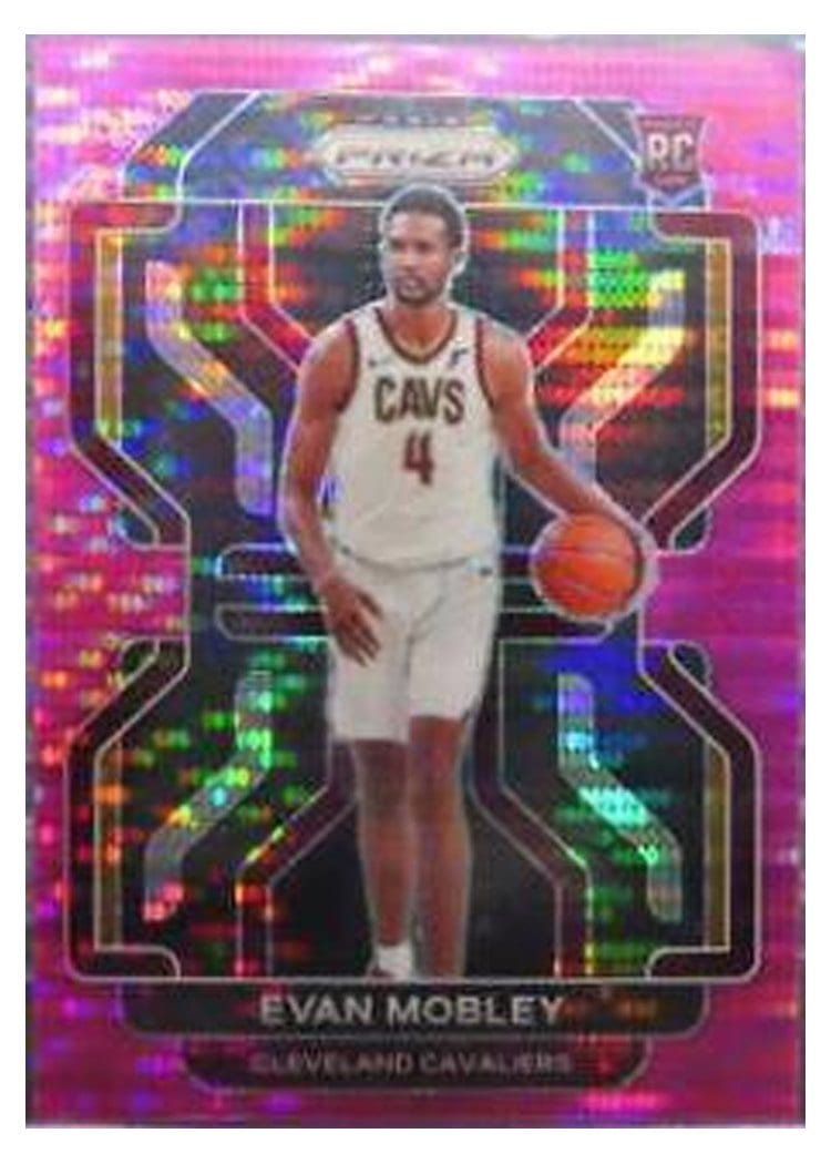 2021-22 Panini Prizm Base Set Evan Mobley Pink Pulsar Prizm #325 card