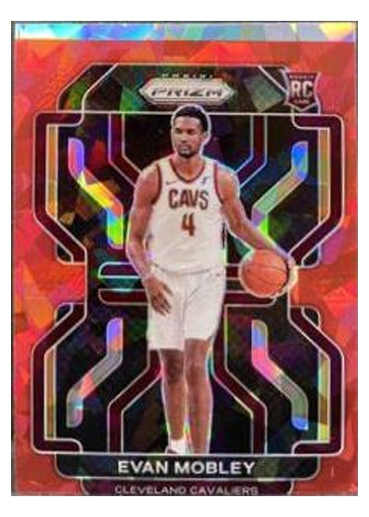 2021-22 Panini Prizm Base Set Evan Mobley Red Gold Wave #325 card