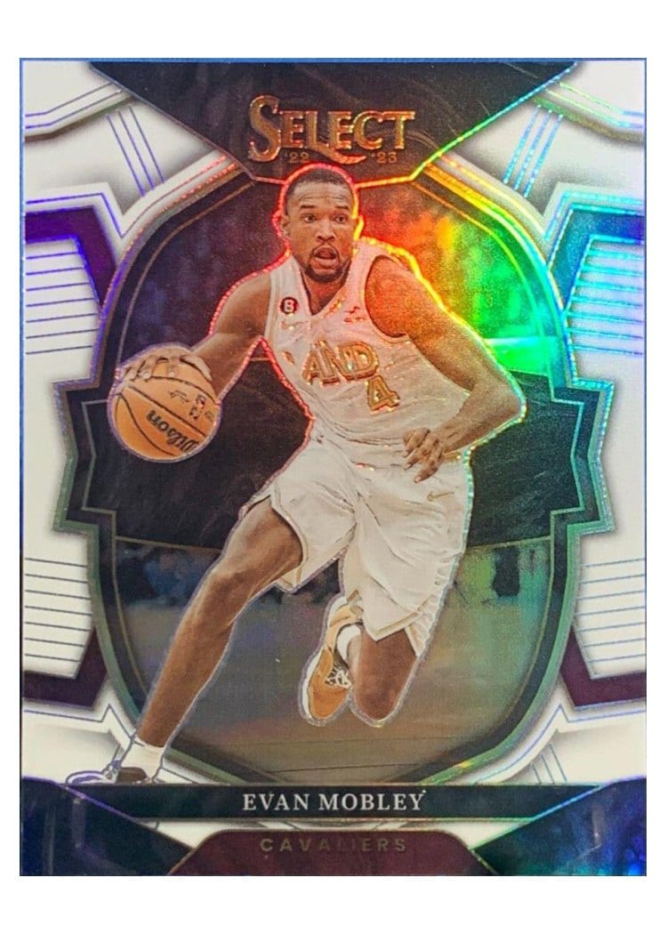 2022-23 Panini Select Base Set Evan Mobley White Prizm #44 card