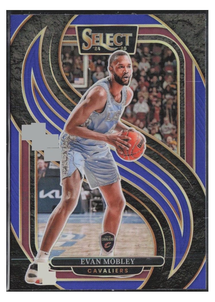 2024-25 Panini Select Base Set Evan Mobley Blue Prizm #112 card