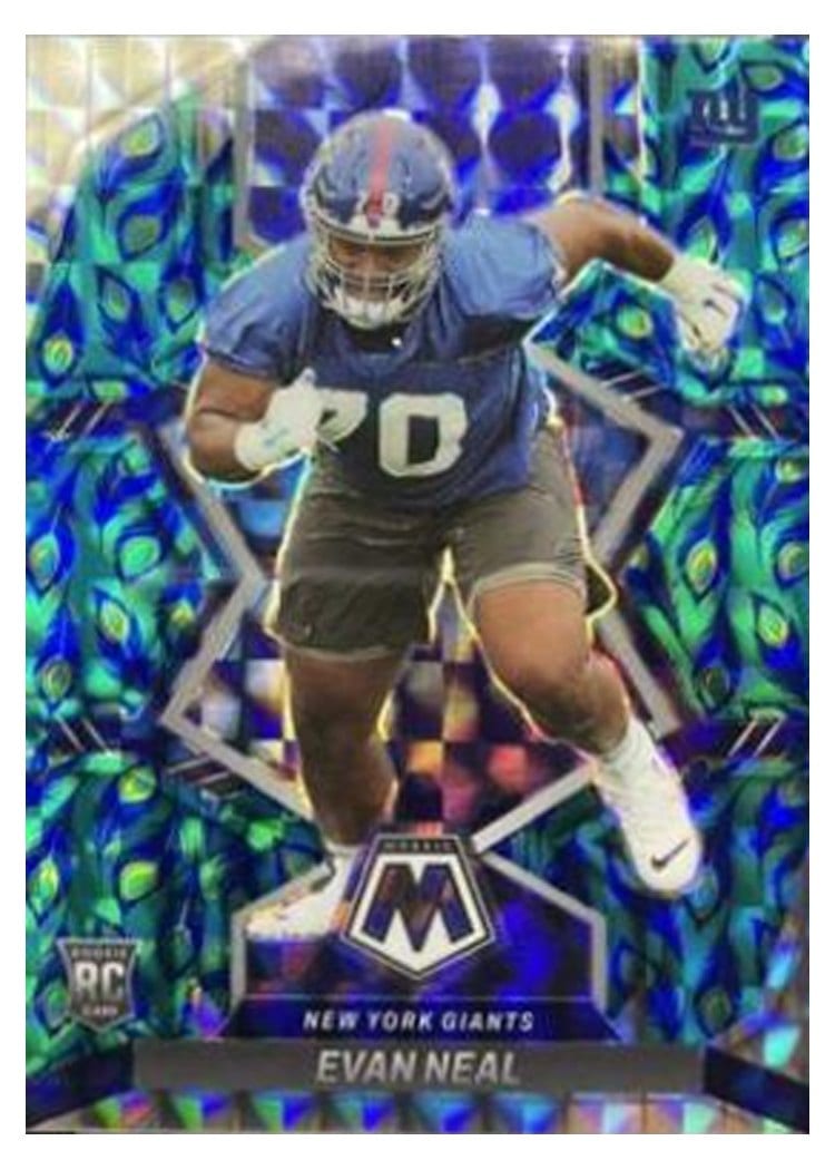 2022 Panini Mosaic Base Set Evan Neal Choice Peacock #368 card