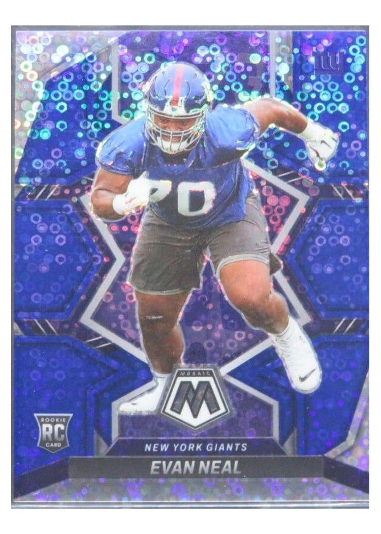 2022 Panini Mosaic Base Set Evan Neal No Huddle Blue #368 card