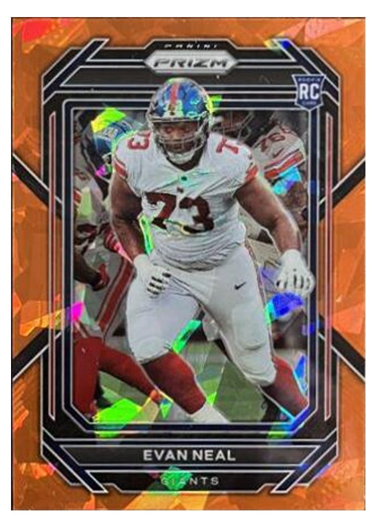 2022 Panini Prizm Base Set Evan Neal Orange Ice #367 card