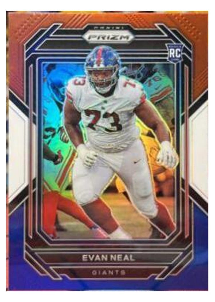 2022 Panini Prizm Base Set Evan Neal Red White Blue #367 card