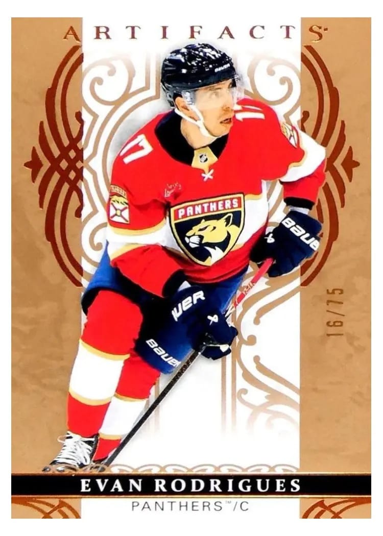 2026 Upper Deck Artifacts Evan Rodrigues #2 card
