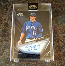 2021 Topps Chrome Black Autographs Evan White #CBA-EW card