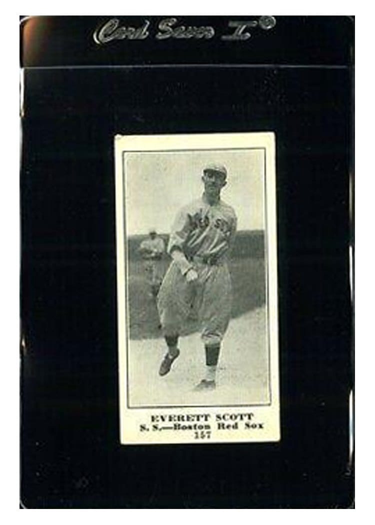 1916 M101 4 Sporting News Everett Scott #157 card
