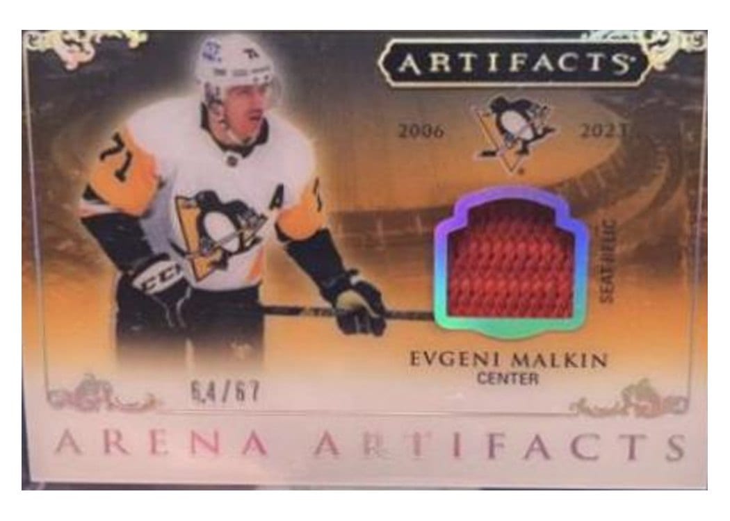 2023-24 Upper Deck Artifacts Arena Artifacts Evgeni Malkin #AA-EM card