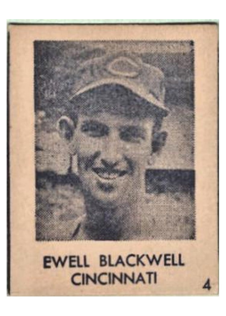 1948 R346 Blue Tint Ewell Blackwell #4 card