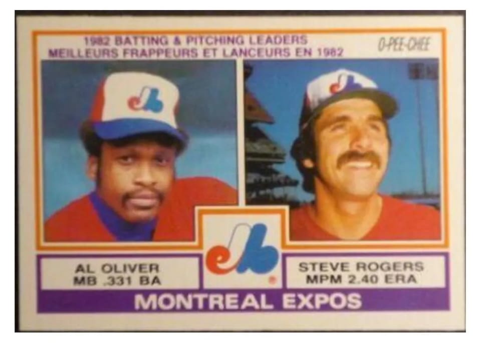 1983 O Pee Chee Expos Batting & #111 card