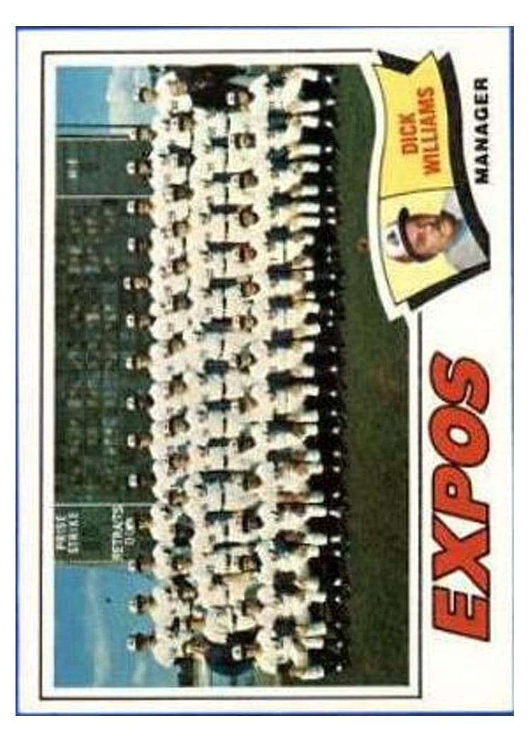 1977 Topps Expos Team #647 card