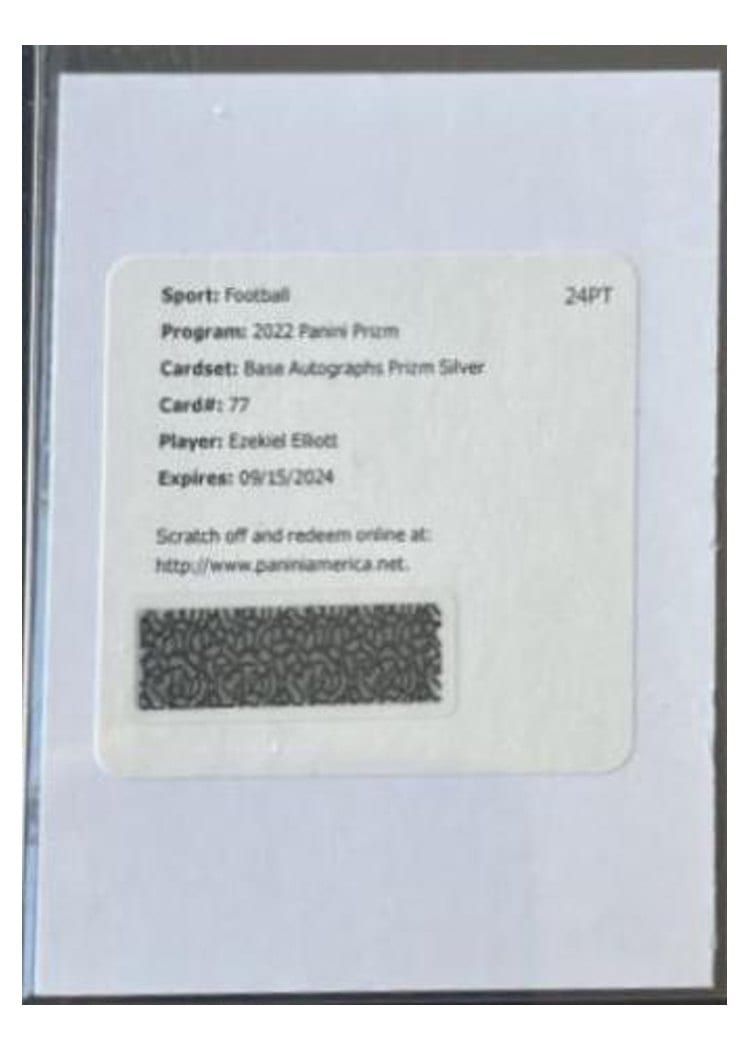 2022 Panini Prizm Base Set Ezekiel Elliott #77 card