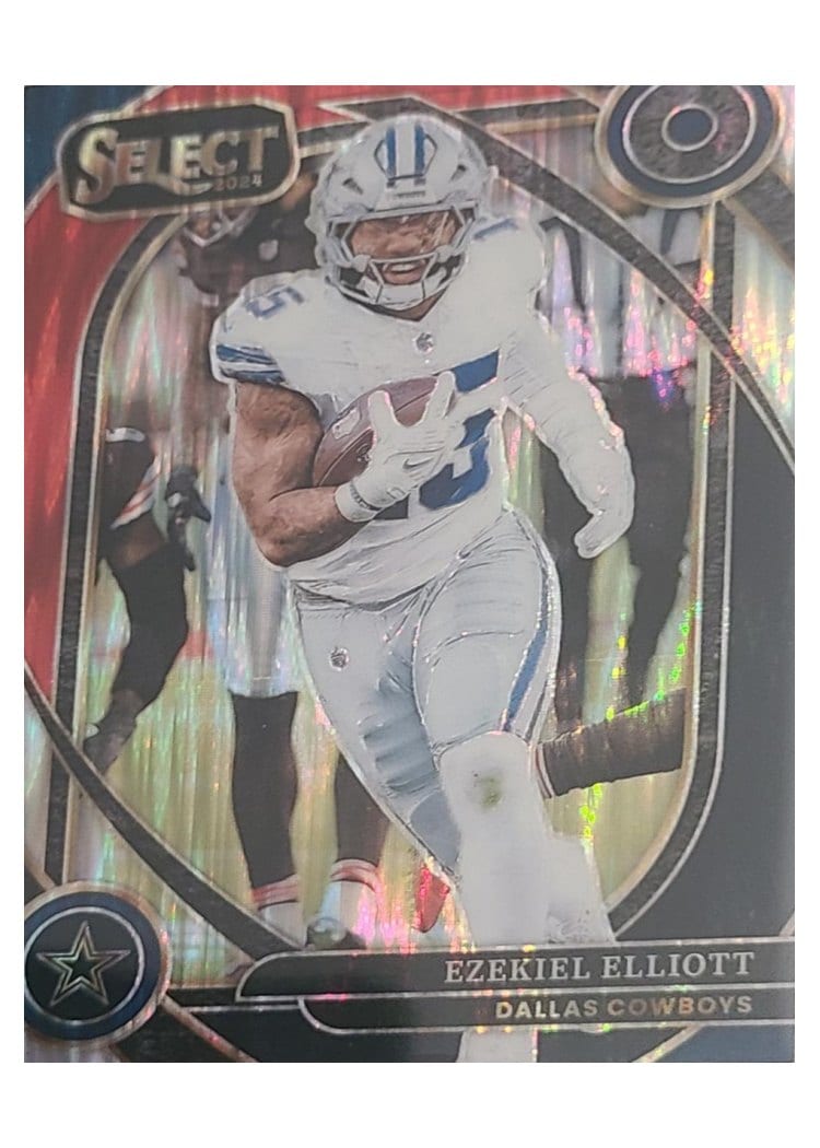 2024 Panini Select Base Set Ezekiel Elliott Black Red Prizm Shock #256 card