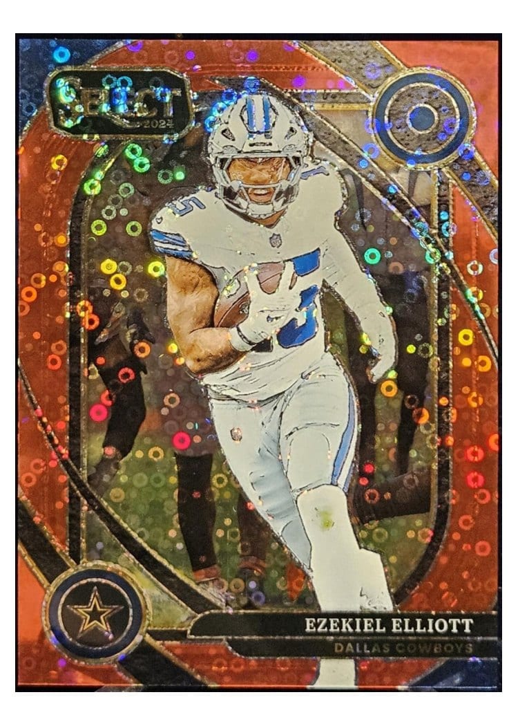 2024 Panini Select Base Set Ezekiel Elliott Red Disco Prizm #256 card