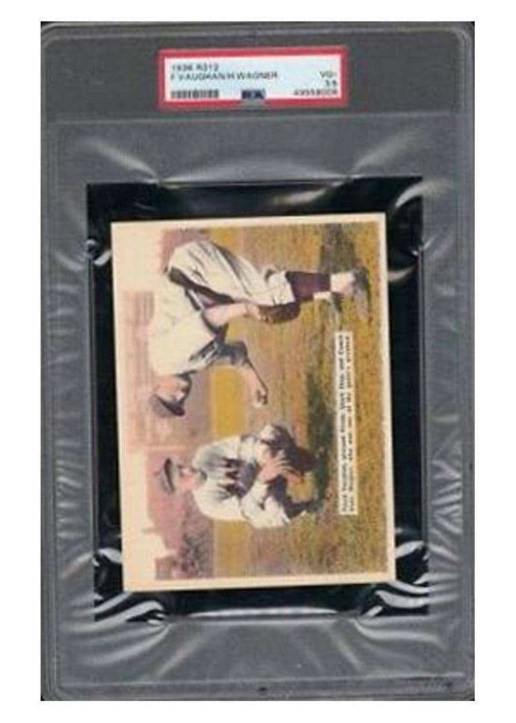 1936 R312 F. Vaughan, H. Wagner card