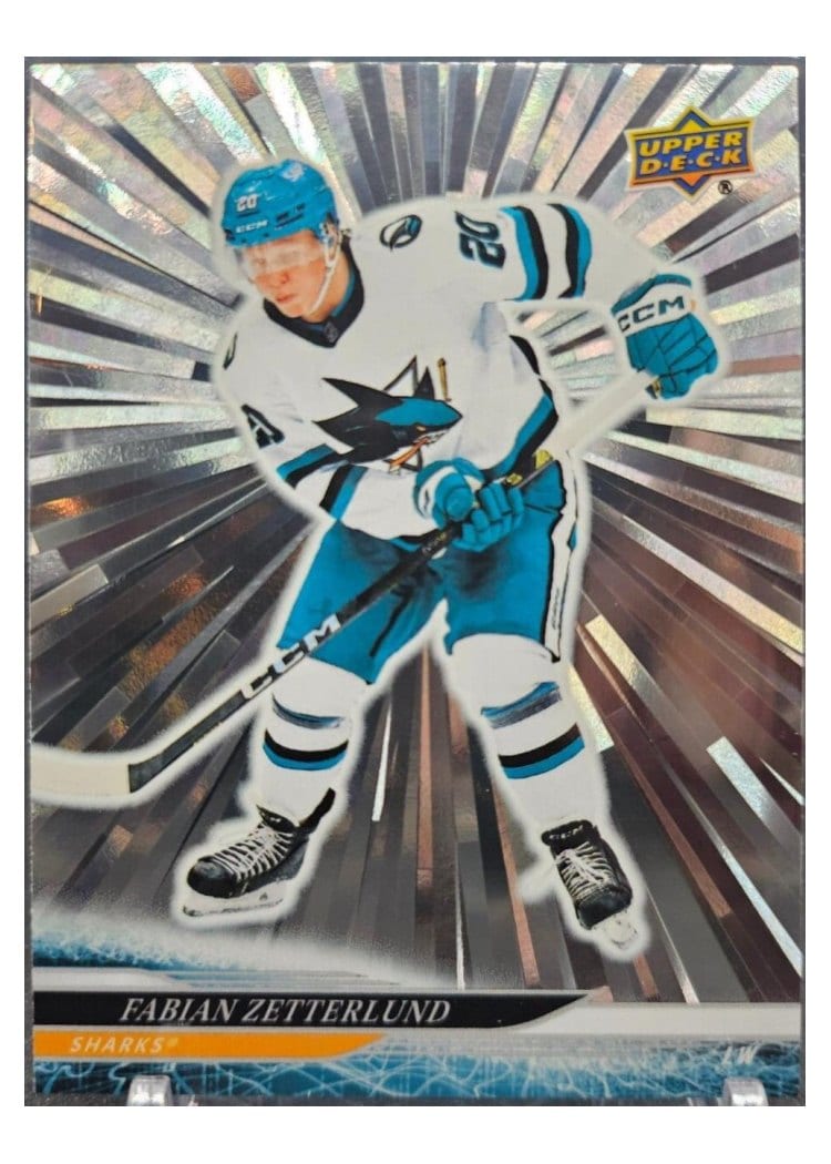 2024-25 Upper Deck Base Set Fabian Zetterlund Outburst Silver #148 card