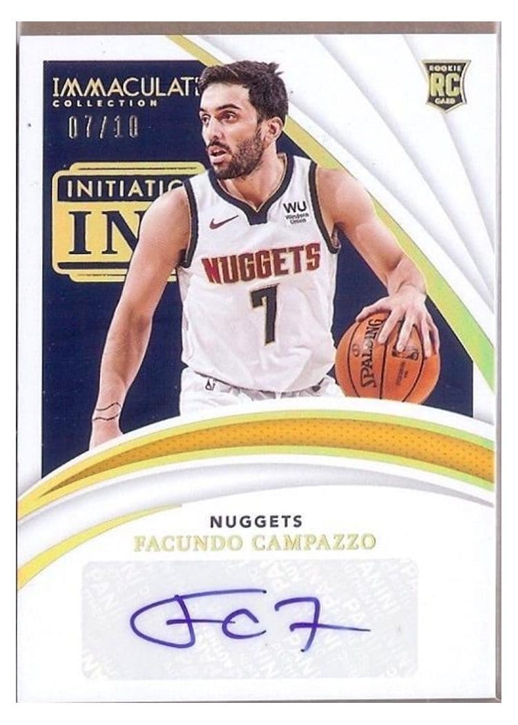 2020-21 Panini Immaculate Collection Initiation Ink Facundo Campazzo #INI-FCP card