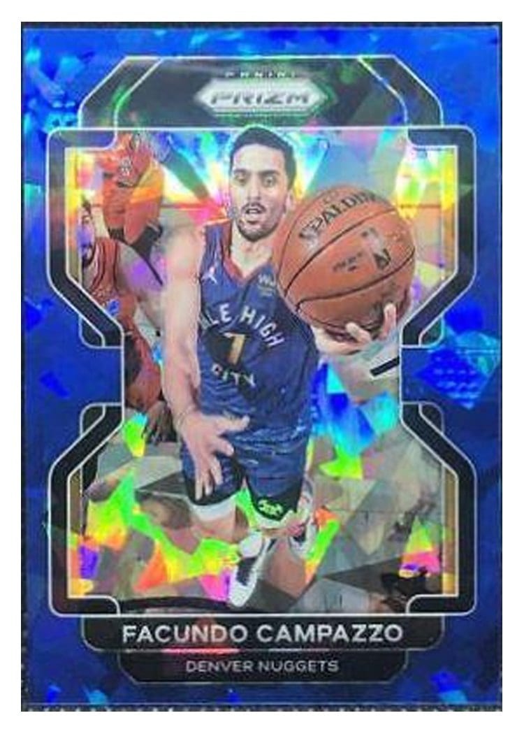 2021-22 Panini Prizm Base Set Facundo Campazzo Blue Ice Prizm #54 card
