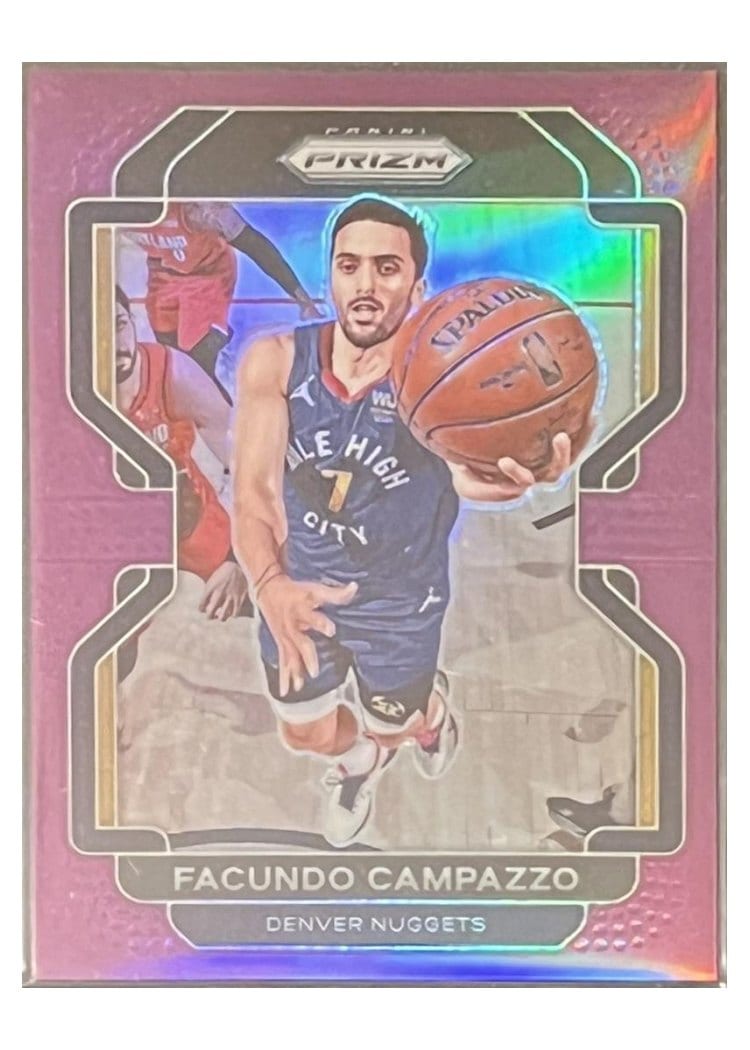 2021-22 Panini Prizm Base Set Facundo Campazzo Purple Prizm #54 card