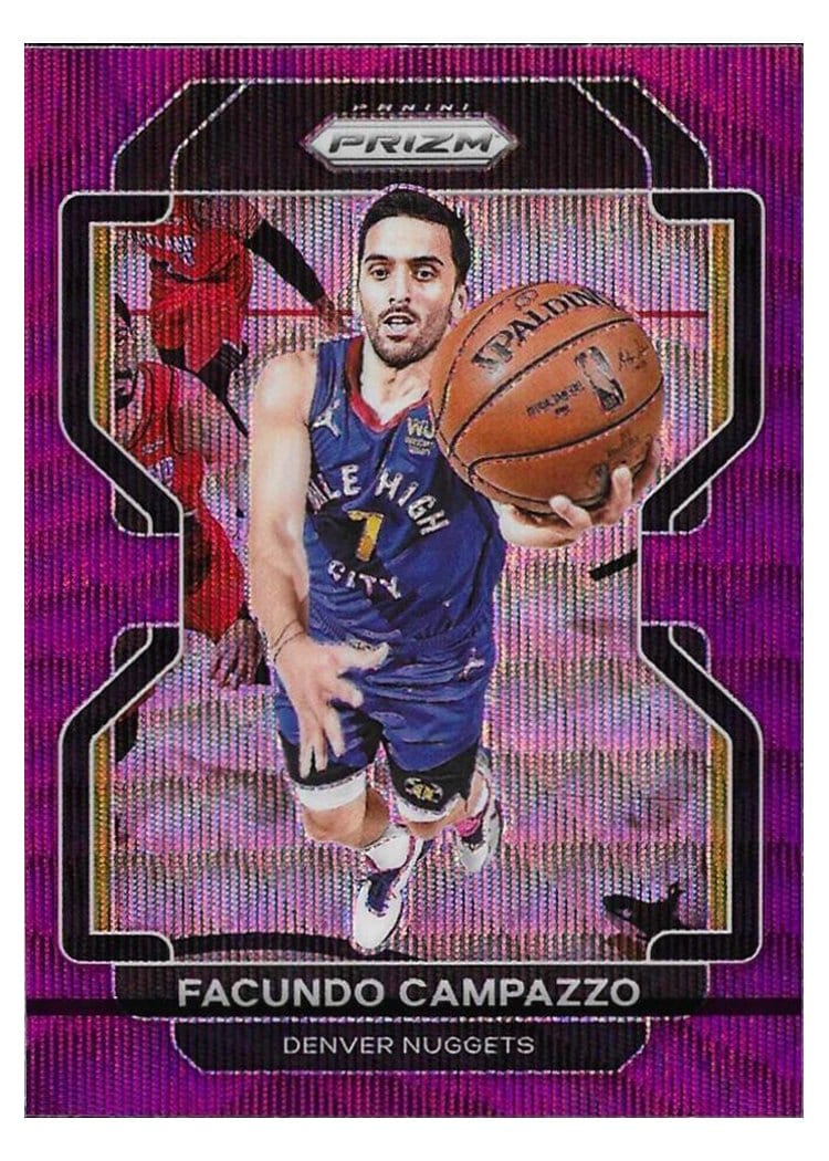 2021-22 Panini Prizm Base Set Facundo Campazzo Purple Wave #54 card