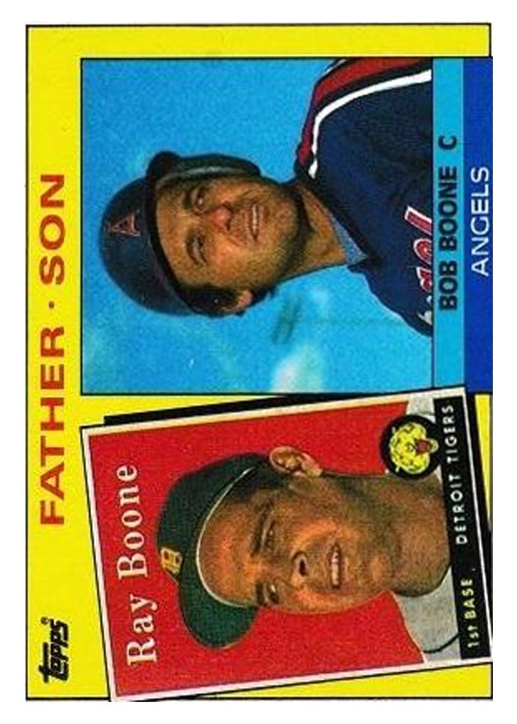 1985 Topps Father Son: Ray Boone, Bob Boone #133 card