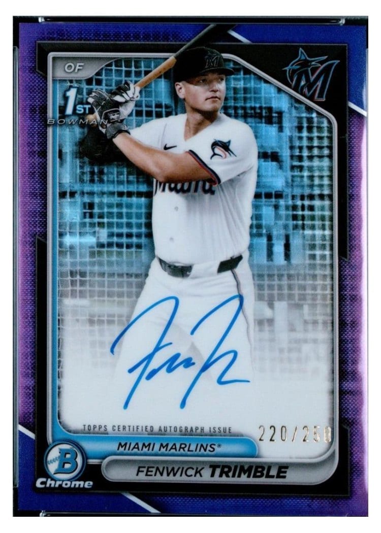 2024 Bowman Draft Chrome Prospect Autographs Fenwick Trimble #CPA-FT card