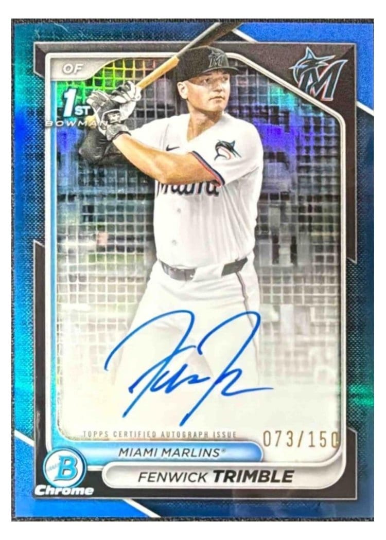 2024 Bowman Draft Chrome Prospect Autographs Fenwick Trimble #CPA-FT card