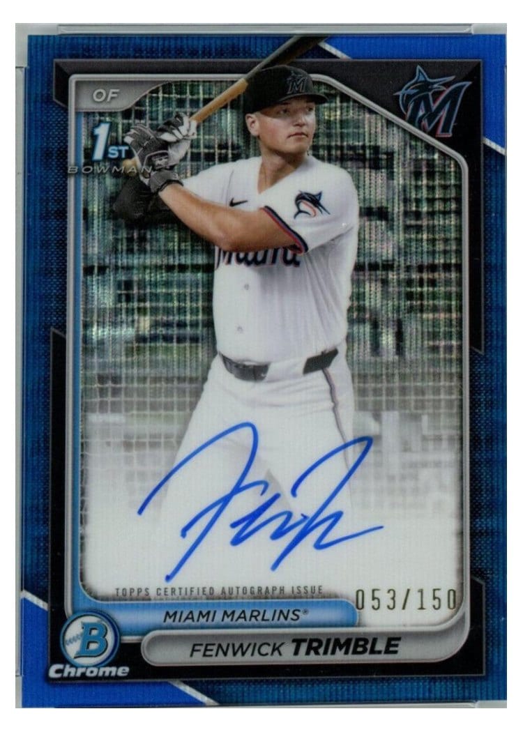 2024 Bowman Draft Chrome Prospect Autographs Fenwick Trimble #CPA-FT card