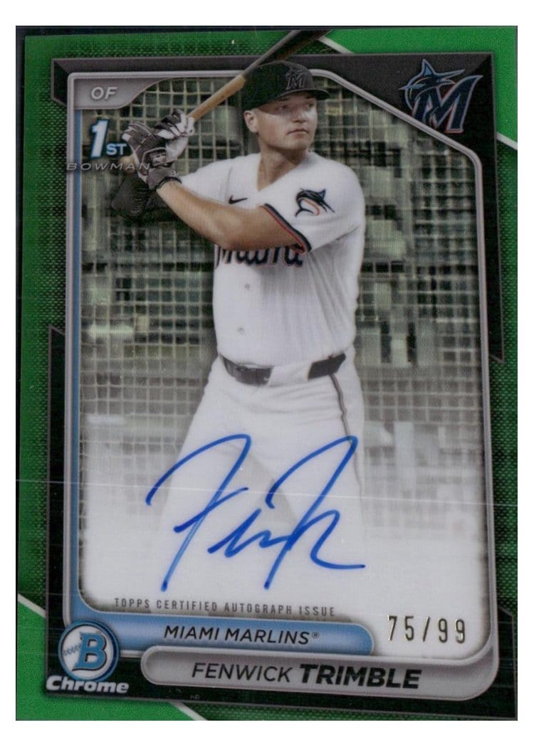 2024 Bowman Draft Chrome Prospect Autographs Fenwick Trimble #CPA-FT card