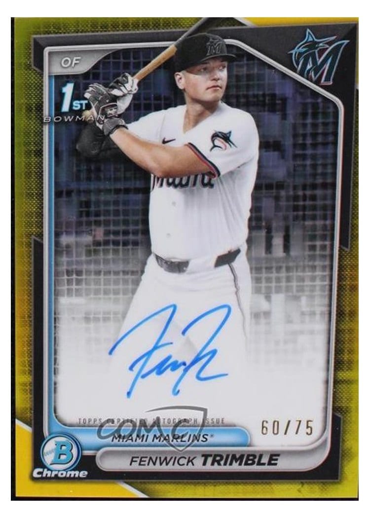 2024 Bowman Draft Chrome Prospect Autographs Fenwick Trimble #CPA-FT card
