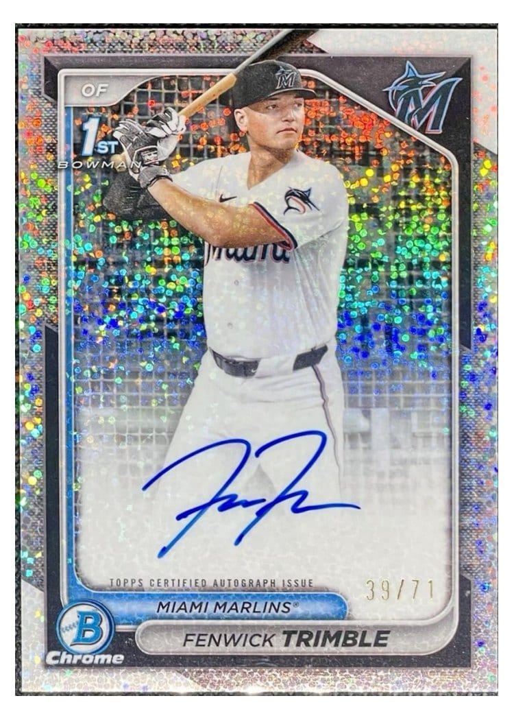 2024 Bowman Draft Chrome Prospect Autographs Fenwick Trimble #CPA-FT card