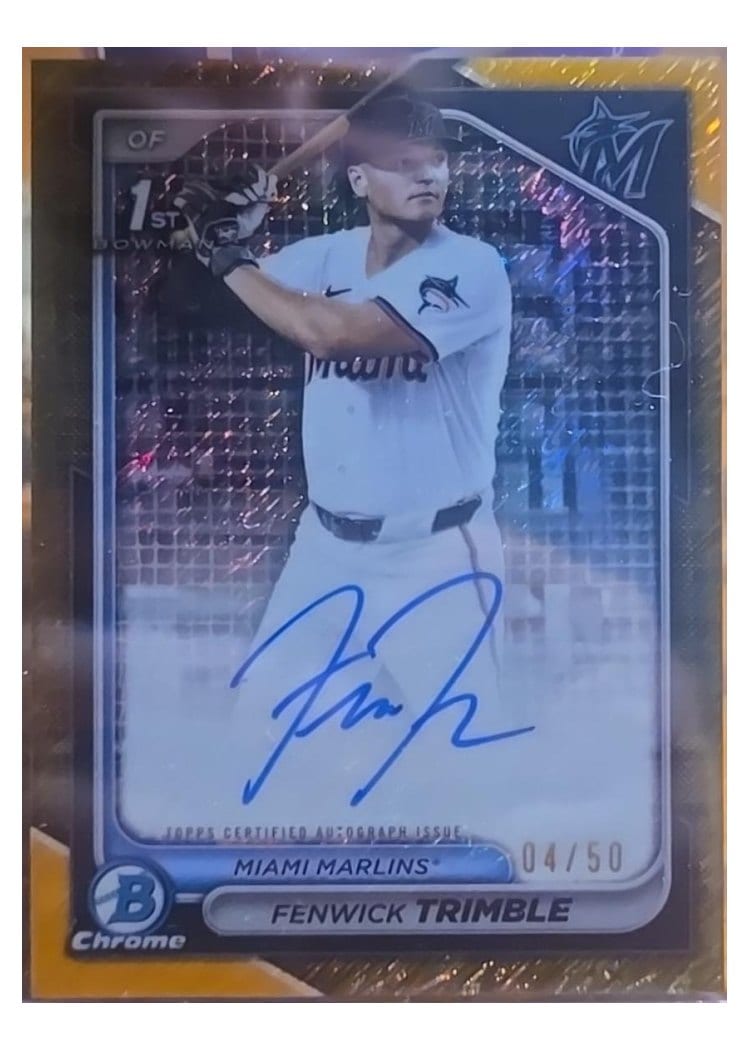 2024 Bowman Draft Chrome Prospect Autographs Fenwick Trimble #CPA-FT card