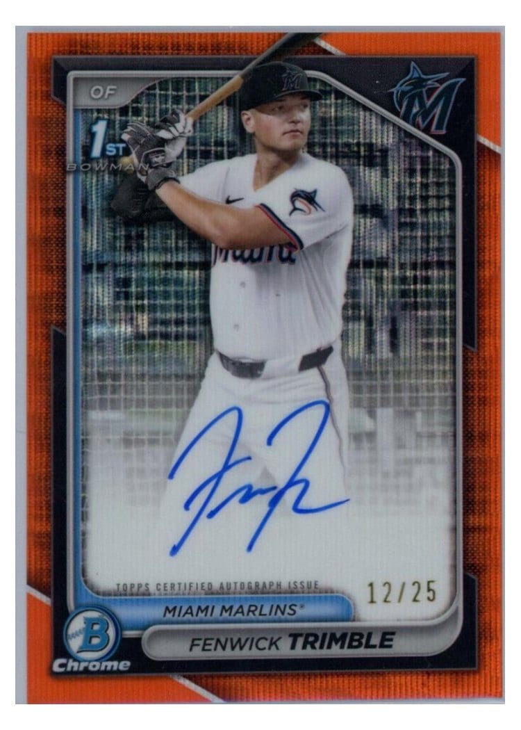 2024 Bowman Draft Chrome Prospect Autographs Fenwick Trimble #CPA-FT card